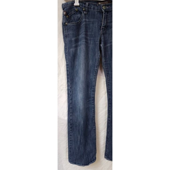 Rock & Republic Kasandra 32x31 Bootcut Low Rise Stretch Embellished Jeans - Picture 3 of 16